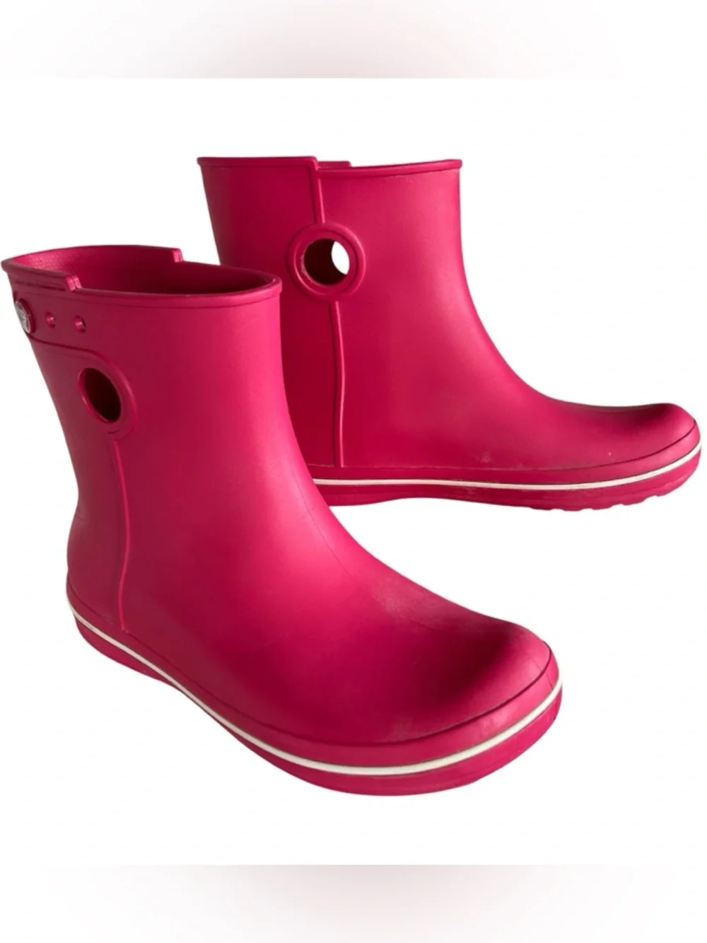 CROCS Jaunt Shorty Rain Boots Berry Women’s Size 9 Garden Sporty Cottagecore